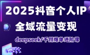 抖音个人IP全域流量变现进阶课,deepseek千川爆单进阶课(更新2026年06月)-大象聊项目