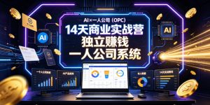 AI×一人公司(OPC)14天商业实战营,用AI帮你搭建一个属于你自己的、能独立賺钱的一人公司系统-大象聊项目