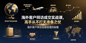 海外客户拜访成交实战课,高手从不打无准备之仗,海外客户拜访业绩倍增的秘籍-大象聊项目