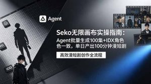 Seko无限画布实操指南:Agent批量生成100集+IDX角色一致,单日产出100分钟漫短剧-大象聊项目