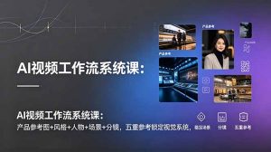 AI视频工作流系统课：产品参考图+风格+人物+场景+分镜，五重参考锁定视觉系统，稳定产出高质量视频-大象聊项目