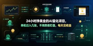 24小时挣美金的AI量化项目，单机日入几十美刀，不用熬夜盯盘，每天见收益【揭秘】-大象聊项目