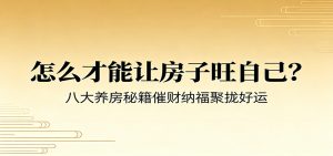 付费文章《怎么才能让房子旺自己？》八大养房秘籍催财纳福聚拢好运-大象聊项目