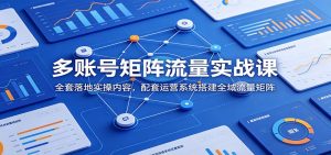 多账号矩阵流量实战课：全套落地实操内容，配套运营系统搭建全域流量矩阵-大象聊项目
