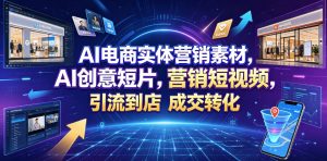 AI电商实体营销素材，AI创意短片，高效打造营销短视频，轻松引流到店，稳定提升门店客流与成交转化-大象聊项目