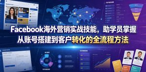 Facebook海外营销实战技能，助学员掌握从账号搭建到客户转化的全流程方法-大象聊项目
