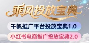 小红书千帆推广平台投放宝典，小红书电商推广投放宝典2.0-大象聊项目