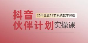 0基础一步步教你上手抖音伙伴计划，一天变现1444，看完直接可以上手实操-大象聊项目