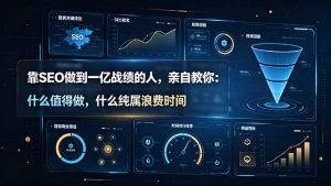 靠SEO做到一亿战绩的人,亲自教你:什么值得做,什么纯属浪费时间【原创双语字幕】-大象聊项目