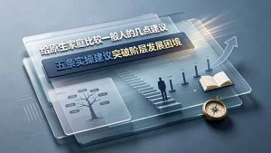 付费文章:给原生家庭比较一般人的几点建议,五条实操建议突破阶层发展困境-大象聊项目