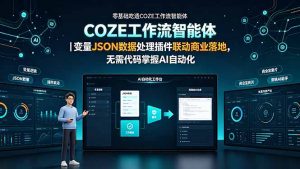 零基础吃透COZE工作流智能体|变量JSON数据处理插件联动商业落地,无需代码掌握AI自动化-大象聊项目
