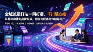 全域流量打法一网打尽,千川随心推从基础功能到高阶投放,助你低成本高效起号稳产-大象聊项目
