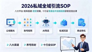 2026私域全域引流SOP|八大平台·矩阵搭建·防封攻略,十行业专属话术流程精准获客变现全课-大象聊项目