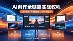 AI创作全链路实战教程|万字手册·提示词拆解·9节工作流课,打造稳定高质量AI视频作品-大象聊项目