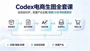 Codex电商生图全套课｜全自动SOP，批量产出主图/海报/小红书封面素材-大象聊项目