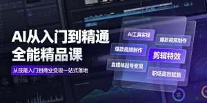 AI从入门到精通全能精品课|AI工具实操+爆款视频制作+剪辑特效+自媒体起号变现+职场高效赋能全教程-大象聊项目