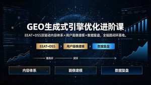 GEO生成式引擎优化进阶课：EEAT+DSS双驱动内容体系×用户画像建模×数据复盘，全链路闭环落地-大象聊项目