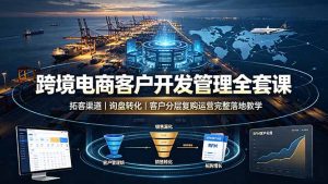 跨境电商客户开发管理全套课·拓客渠道｜询盘转化｜客户分层复购运营完整落地教学-大象聊项目