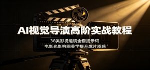 AI视觉导演高阶实战教程:38类影视运镜全套提示词,电影光影构图美学提升成片质感-大象聊项目