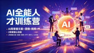 AI全能人才训练营：2周掌握文案×图像×视频×PPT×数字人×工作流，超越80%的人-大象聊项目