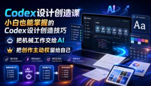 Codex设计创造课，小白也能掌握的Codex设计创造技巧，把机械工作交给AI，把创作主动权留给自己-大象聊项目