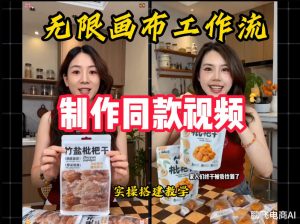 无限画布工作流一键复刻爆款带货视频，实操搭建，操作简单-大象聊项目