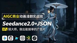 AIGC商业动画漫剧实战班-更新：Seedance2.0+JSON分镜大师，做出能接单的广告片-大象聊项目