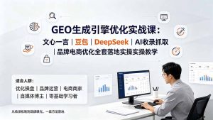 GEO生成引擎优化实战课:文心一言|豆包|DeepSeek|AI收录抓取|品牌电商优化全套落地实操教学-大象聊项目