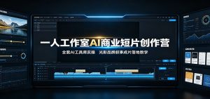 一人工作室AI商业短片创作营：全套AI工具库实操，光影品牌叙事成片落地教学-大象聊项目