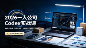 2026一人公司Codex实战课◆智能体技能封装|即梦API视频|电商视觉PPT自动化全套实操教学-大象聊项目
