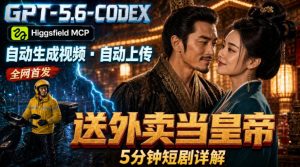 GPT-5.6 Codex+Higgsfield MCP:一条指令生成5分钟短剧并自动上传YouTube(油管)-大象聊项目
