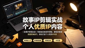 故事IP剪辑实战|零基础全能创作课程,解锁多赛道拍摄剪辑技巧,轻松打造个人优质IP内容-大象聊项目