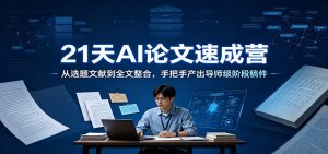 21天AI论文速成营：从选题文献到全文整合，手把手产出导师级阶段稿件-大象聊项目