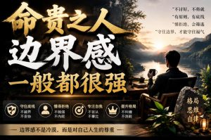付费文章：命贵之人，边界感一般都很强-大象聊项目