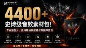 4400+个史诗级音效素材包！专业预告片、史诗级的紧张感与氛围声音包，中文分类，超级精选包-大象聊项目