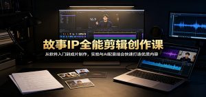 故事IP全能剪辑创作课:从软件入门到成片制作,实拍与AI配音结合快速打造优质内容-大象聊项目