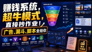 賺钱系统,超牛模式,直接抄作业!广告、漏斗、脚本全给你【原创双语字幕】-大象聊项目
