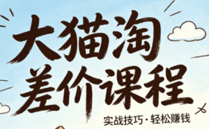 大猫淘差价课程(更新8月)-大象聊项目