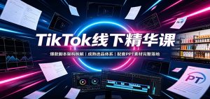 TikTok线下精华课:爆款脚本架构拆解,成熟选品体系,配套PPT素材完整落地-大象聊项目