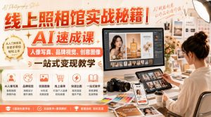 线上照相馆实战秘籍|AI速成课,人像写真、品牌视觉、创意图像一站式变现教学-大象聊项目
