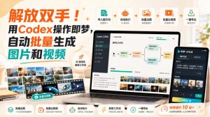 解放双手!用Codex操作即梦,自动批量生成图片和视频-大象聊项目