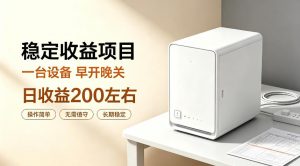 全自动设备挂G项目，日收益200左右，省心长效运营，最稳最省心的项目【揭秘】-大象聊项目
