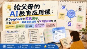 给父母的AI教育应用课：从DeepSeek到豆包扣子，学会错题本、阅读英语辅导与学习智能体搭建-大象聊项目