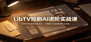 LibTV短剧AI进阶实战课:角色场景道具全套设定,分镜提示词搭建完整工作流-大象聊项目