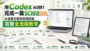 用Codex从0到1完成一篇SCI综述2026,从选题文献到投稿回复,完整全流程教学-大象聊项目