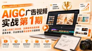 AIGC广告视频实战第1期,主流AI视频工具实操、品牌案例深度拆解、赛事参赛、作品集包装商业接单方面教程-大象聊项目