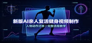 新版AI亲人复活健身视频制作,人物动作迁移,完整流程教学-大象聊项目