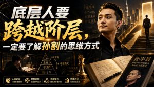 付费文章：底层人要跨越阶层，一定要了解孙割的思维方式-大象聊项目