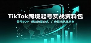 TikTok跨境起号实战资料包：养号SOP，爆款流量公式，广告投流优化素材-大象聊项目