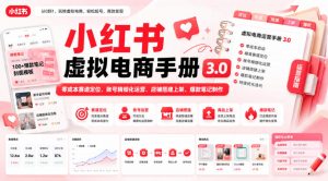 小红书虚拟电商手册3.0，零成本赛道定位、账号精细化运营、店铺搭建上架、爆款笔记制作-大象聊项目